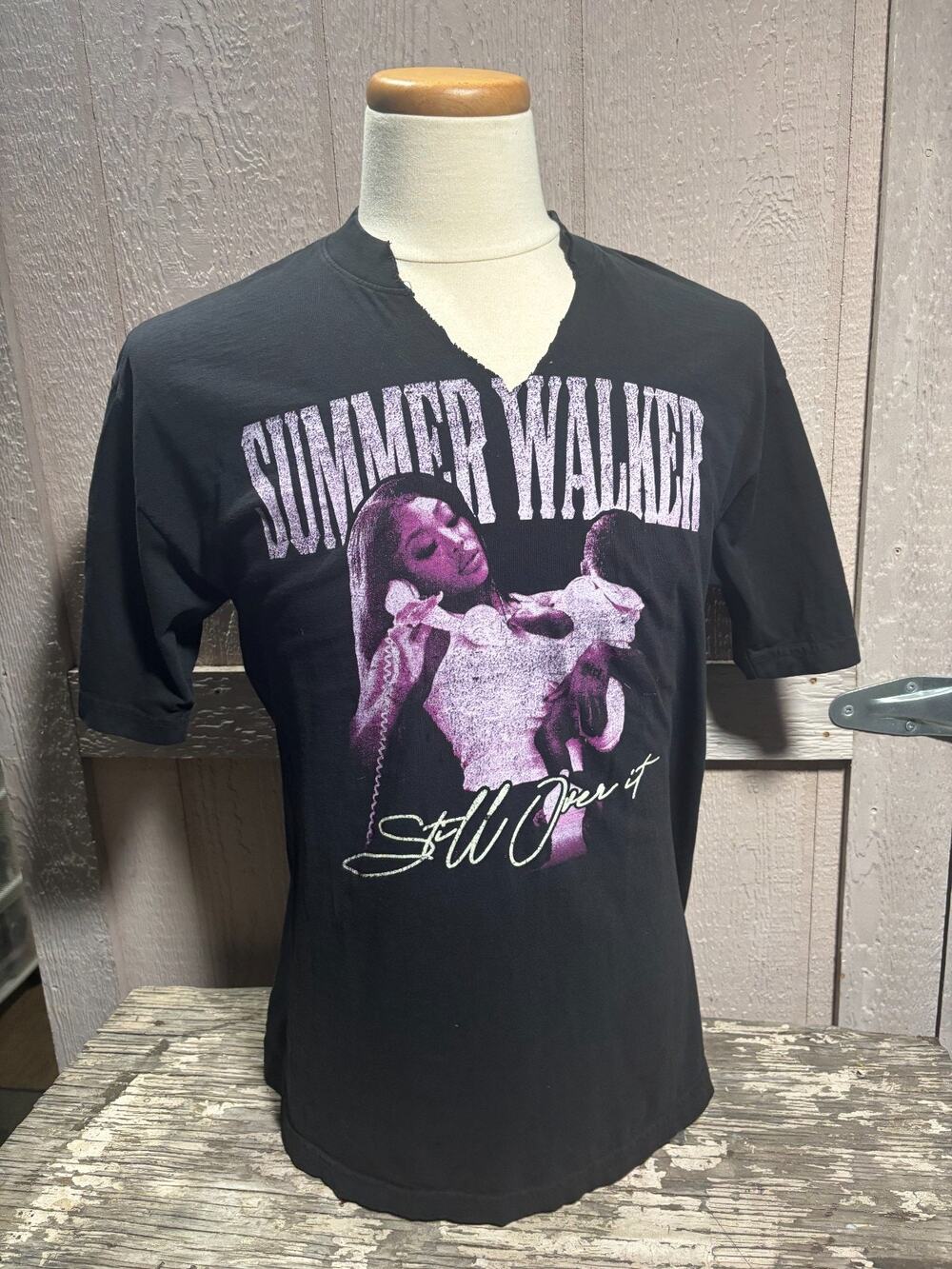 Summer Walker Black Shirt Medium Official album shirt V neck cut R&B Hip Hop pop
